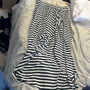 Tracy Evans cirque striped bellydance maxi skirt XL stretch